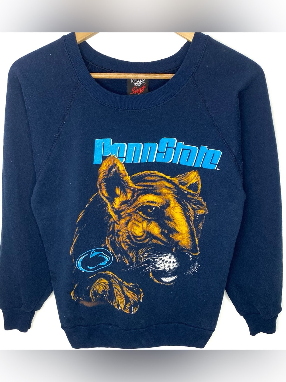Vintage 80s Penn State University Nittany Lions Raglan Crewneck Sweatshirt USA M